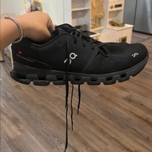 On Running Jet Black Performance Sneakers